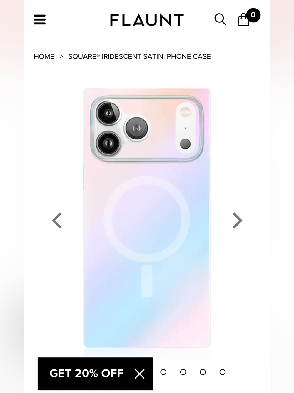 Square Flaunt Iridescent iPhone 17 Pro Max Case